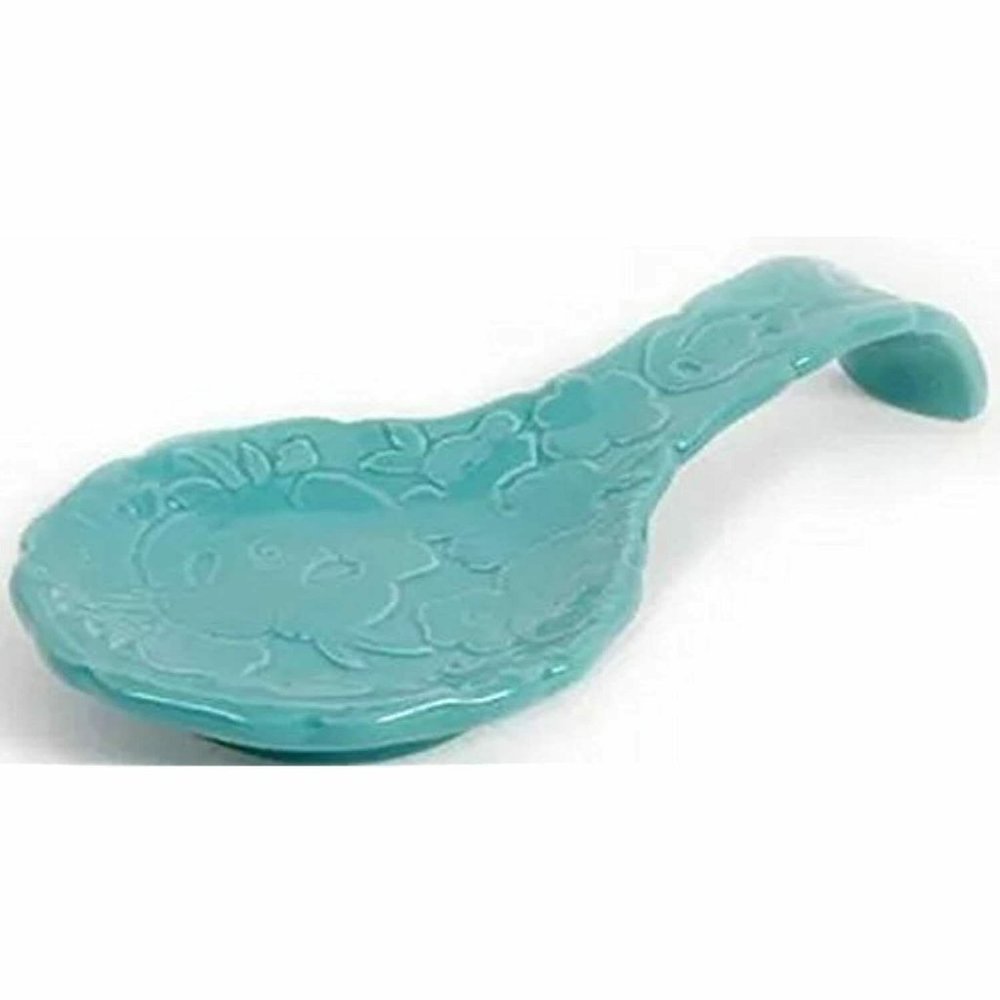 Pioneer Woman Spoon Rest Flea Market 8.5" Turquoise - Picture 1 of 4
